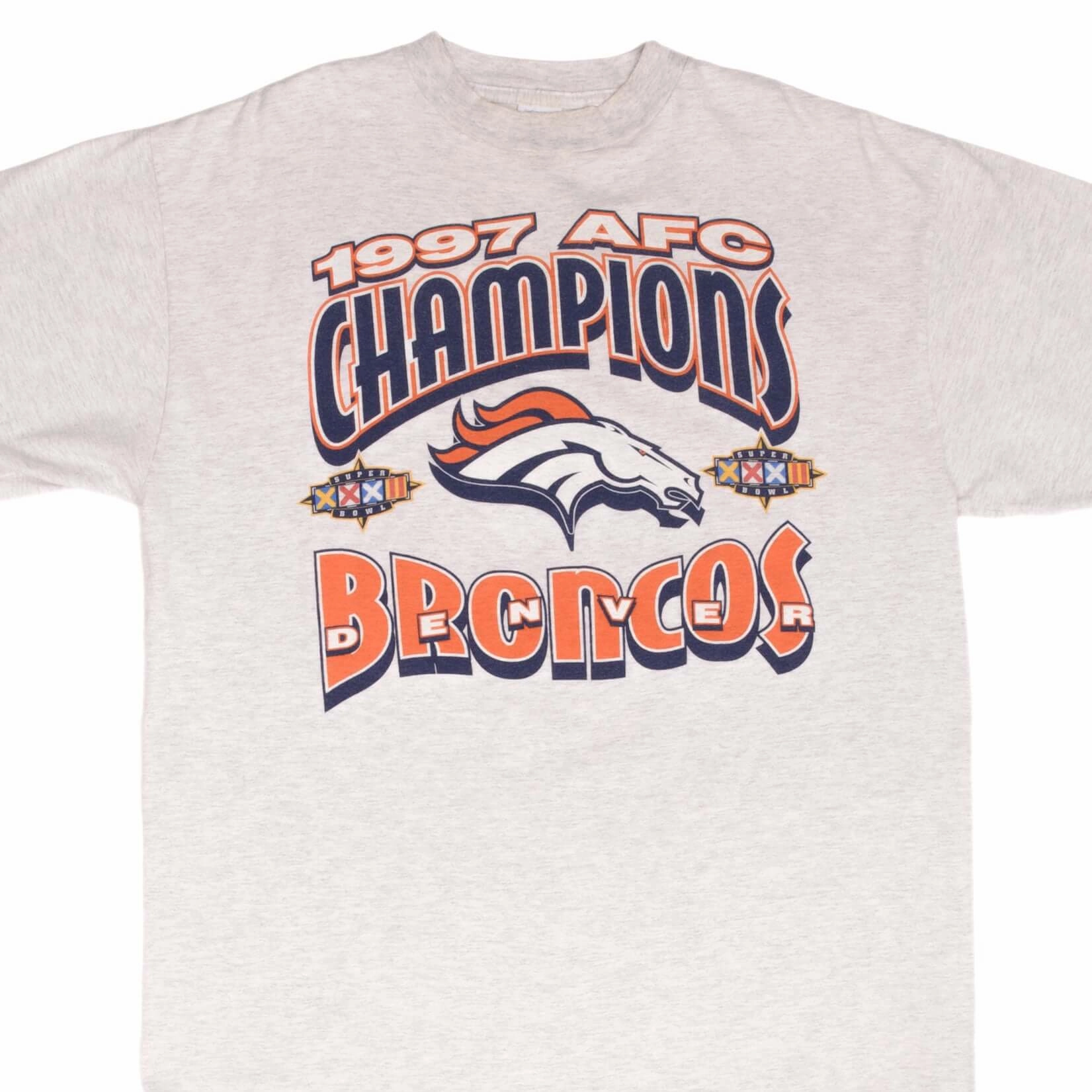 VINTAGE NFL DENVER BRONCOS AFC CHAMPIONS 1997 TEE SHIRT SIZE XL