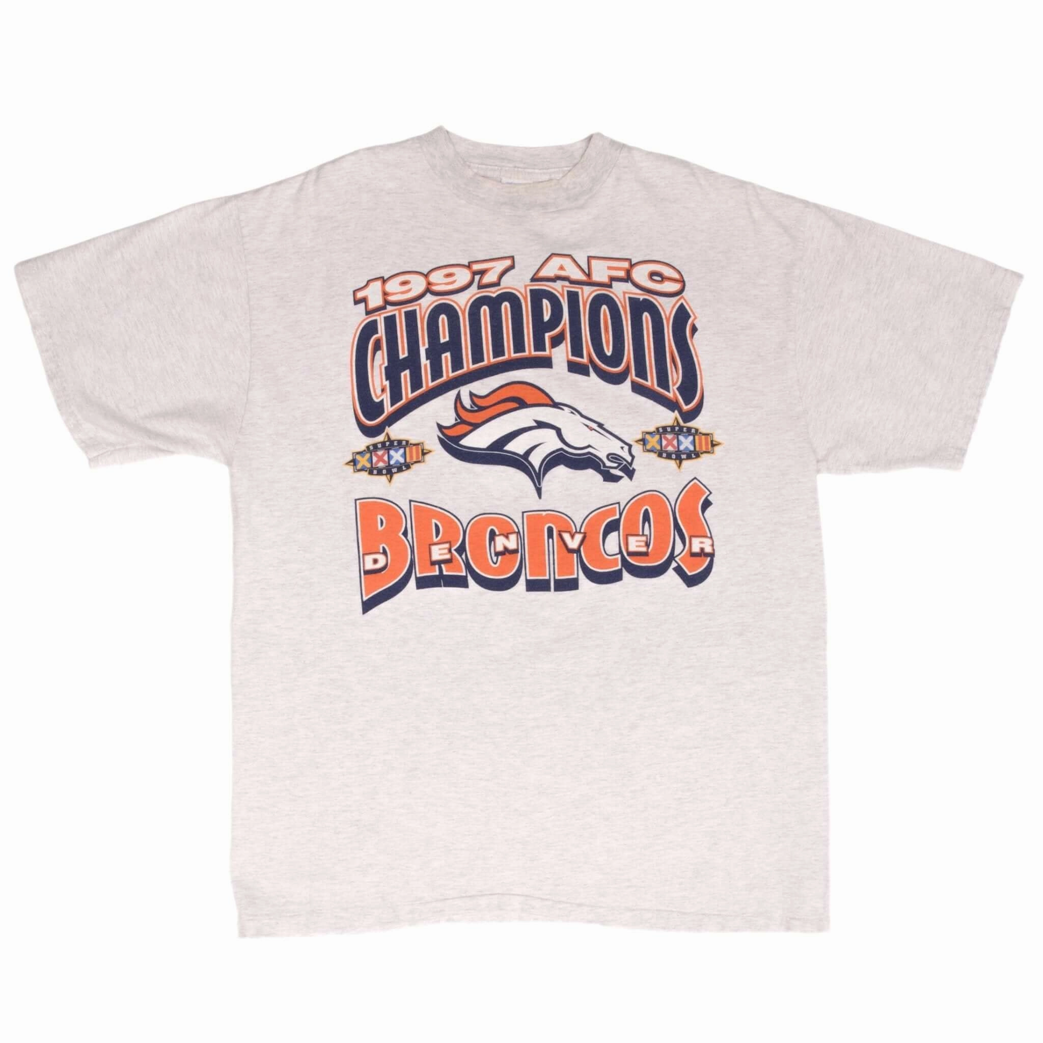 VINTAGE NFL DENVER BRONCOS AFC CHAMPIONS 1997 TEE SHIRT SIZE XL