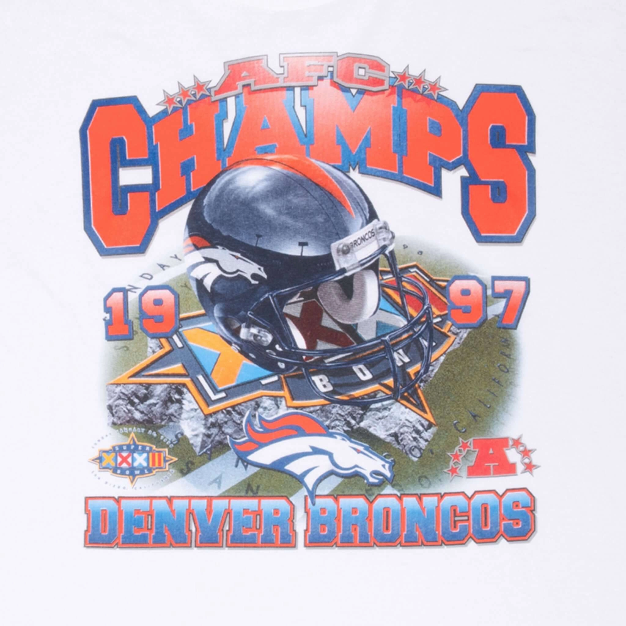 VINTAGE NFL DENVER BRONCOS AFC CHAMPIONS 1997 TEE SHIRT XL MADE IN USA