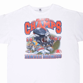 VINTAGE NFL DENVER BRONCOS AFC CHAMPIONS 1997 TEE SHIRT XL MADE IN USA