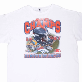 VINTAGE NFL DENVER BRONCOS AFC CHAMPIONS 1997 TEE SHIRT XL MADE IN USA