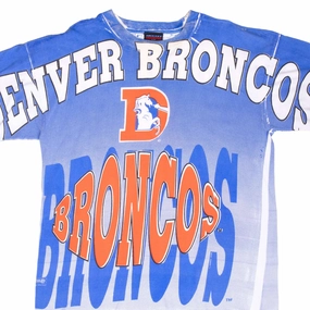 VINTAGE NFL DENVER BRONCOS ALL OVER PRINT 1994 TEE SHIRT XL