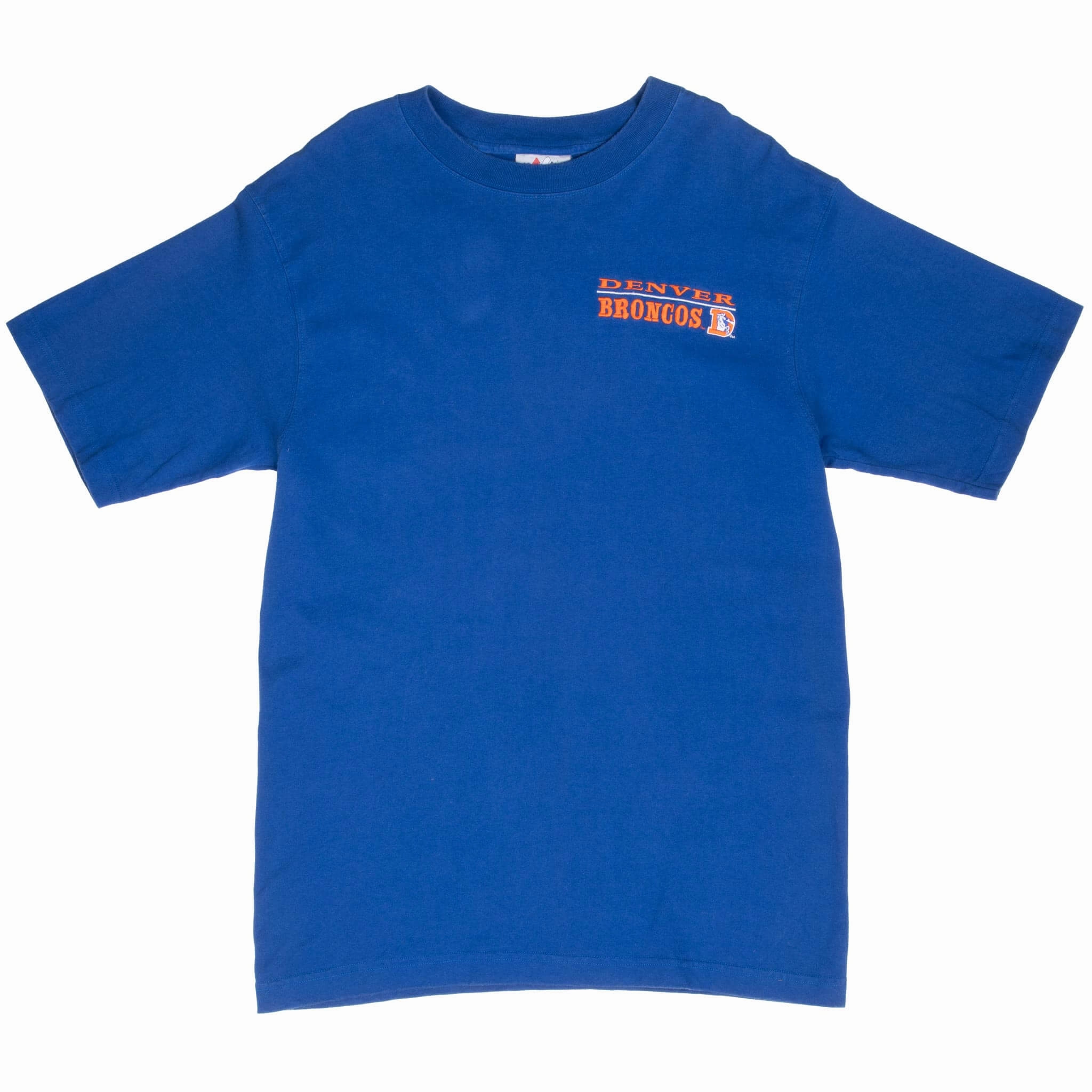VINTAGE NFL DENVER BRONCOS EMBROIDERED 1990S TEE SHIRT LARGE