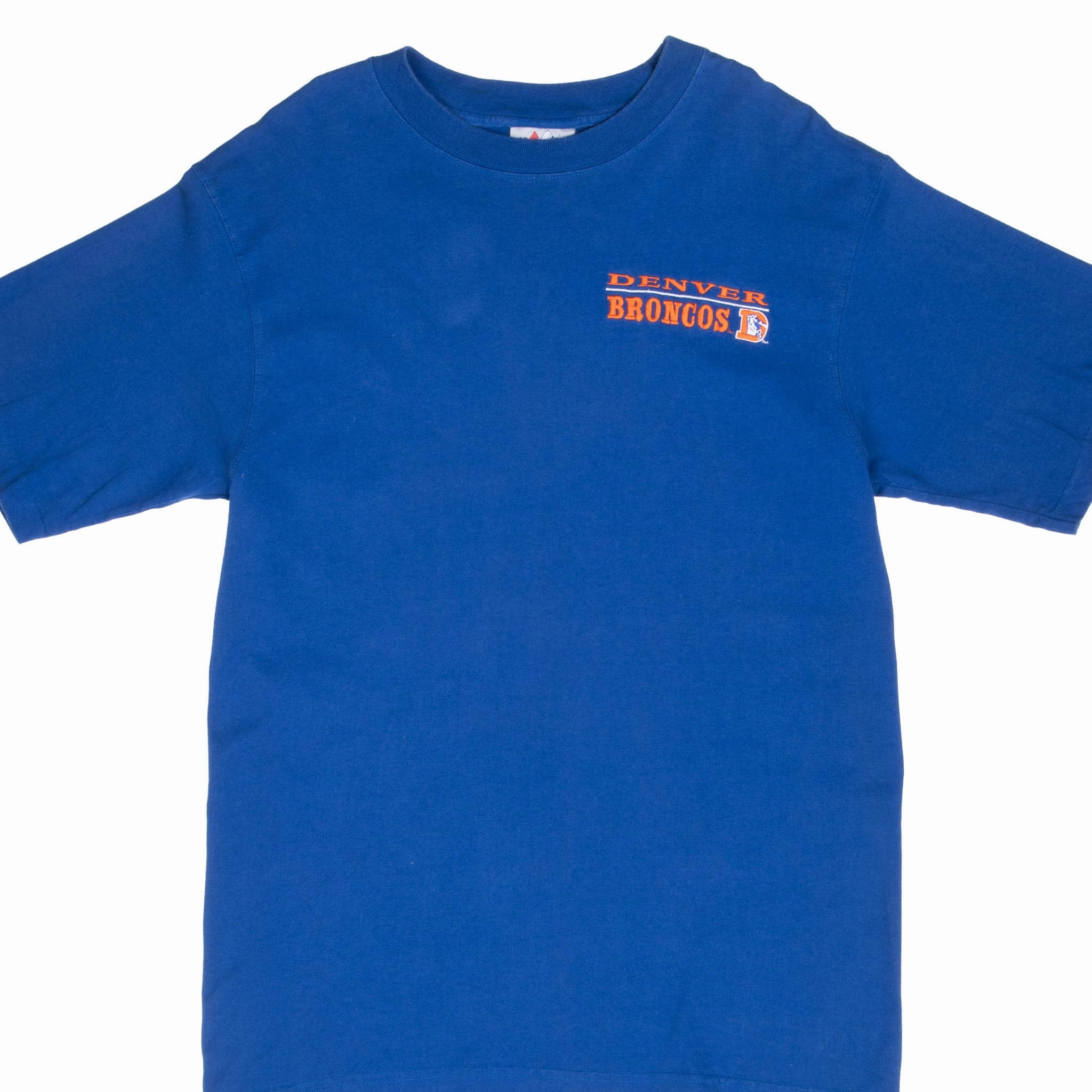 VINTAGE NFL DENVER BRONCOS EMBROIDERED 1990S TEE SHIRT LARGE