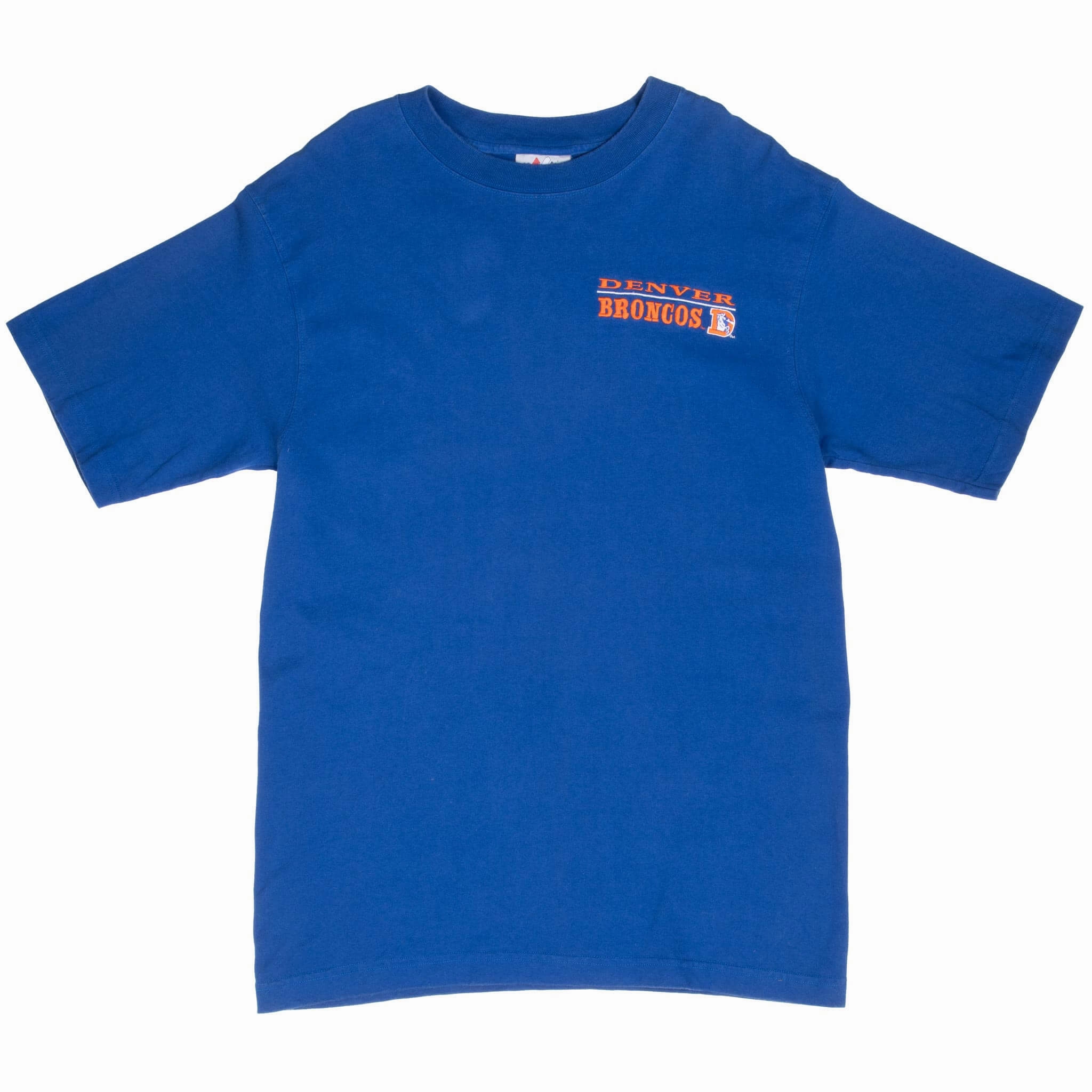 VINTAGE NFL DENVER BRONCOS EMBROIDERED 1990S TEE SHIRT LARGE