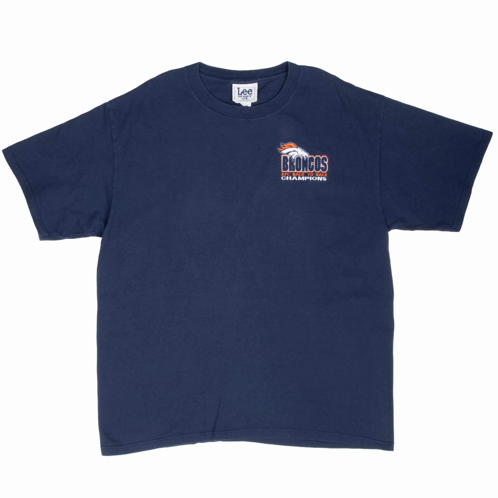 VINTAGE NFL DENVER BRONCOS EMBROIDERED 1998 TEE SHIRT XL