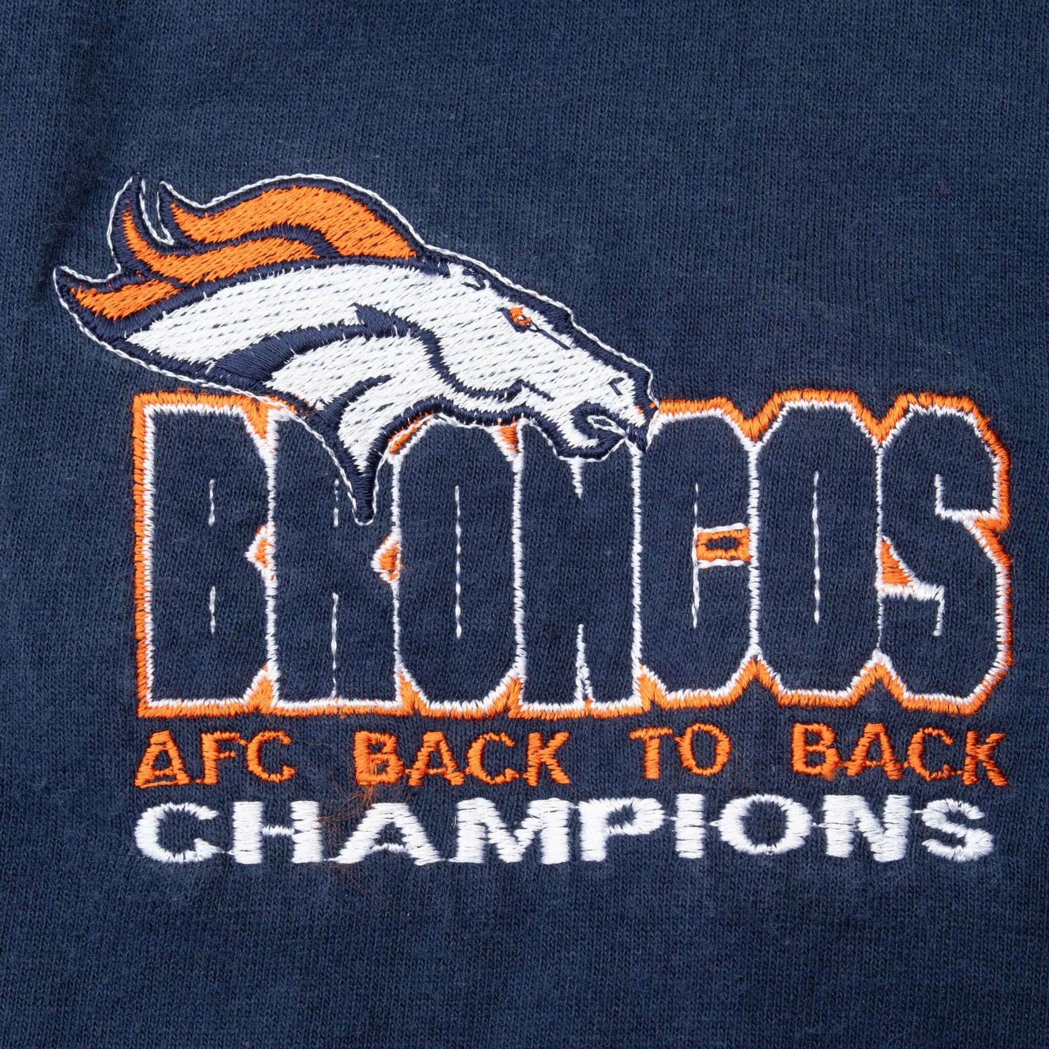 VINTAGE NFL DENVER BRONCOS EMBROIDERED 1998 TEE SHIRT XL