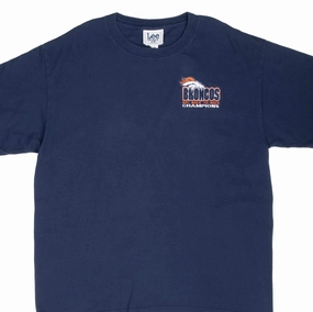 VINTAGE NFL DENVER BRONCOS EMBROIDERED 1998 TEE SHIRT XL