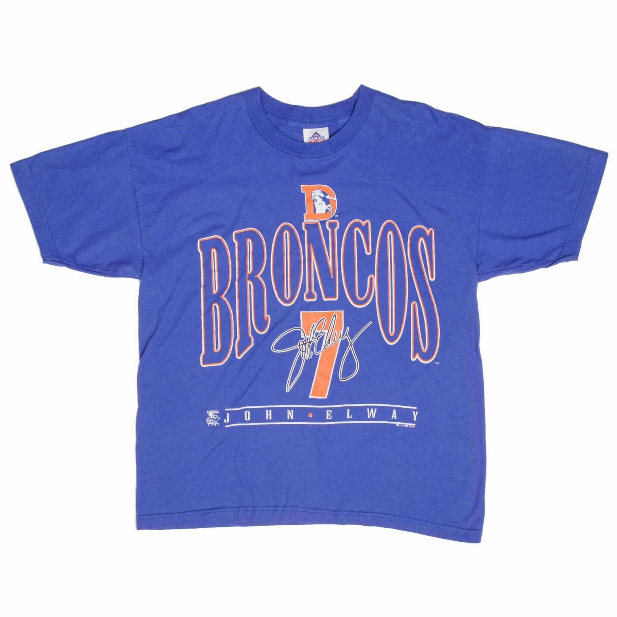 VINTAGE NFL DENVER BRONCOS JOHN ELWAY TEE SHIRT 1995 SIZE LARGE