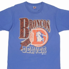VINTAGE NFL DENVER BRONCOS TEE SHIRT 1990S SIZE LARGE MADE IN USA