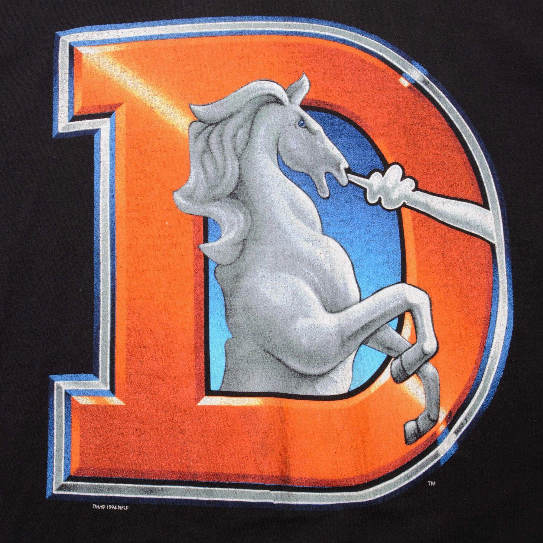 VINTAGE NFL DENVER BRONCOS TEE SHIRT 1994 SIZE XL MADE IN USA
