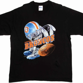 VINTAGE NFL DENVER BRONCOS TEE SHIRT 1996 SIZE XL MADE IN USA