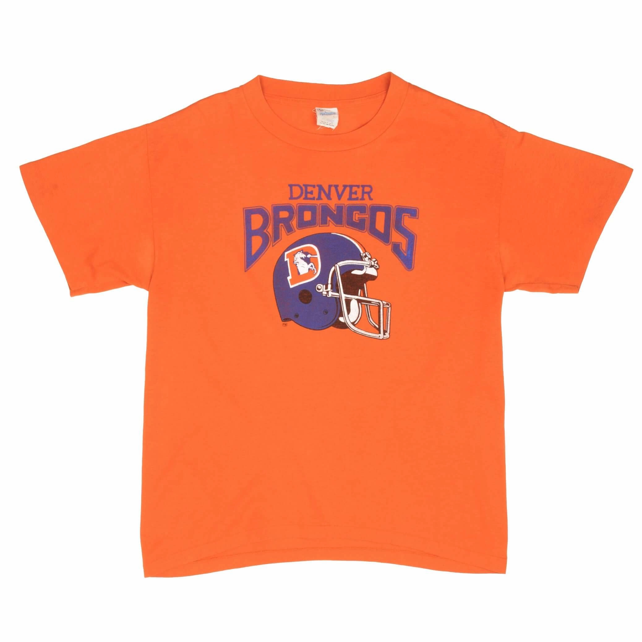 VINTAGE NFL DENVER BRONCOS TEE SHIRT EARLY 1980S SIZE MEDIUM MADE IN USA