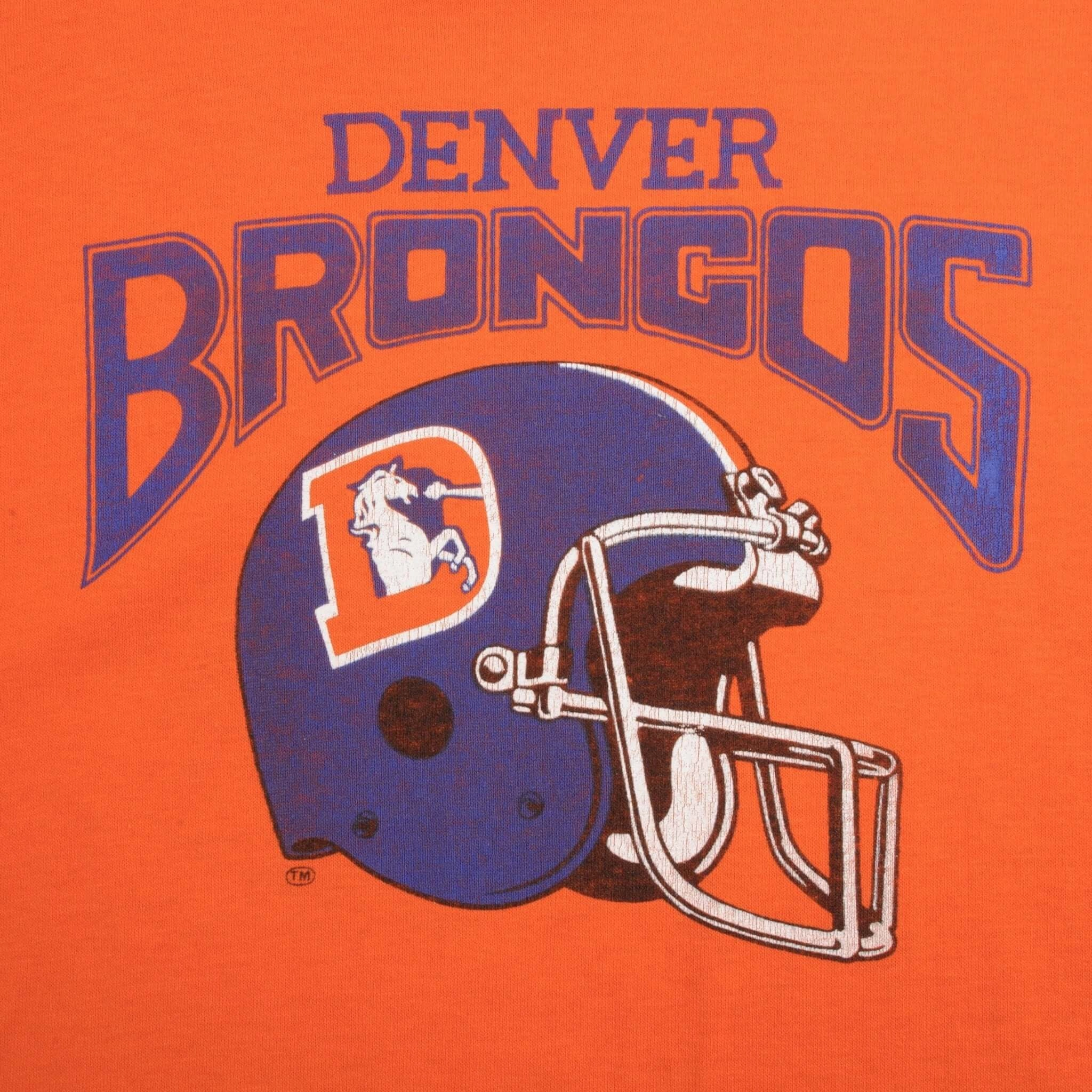 VINTAGE NFL DENVER BRONCOS TEE SHIRT EARLY 1980S SIZE MEDIUM MADE IN USA