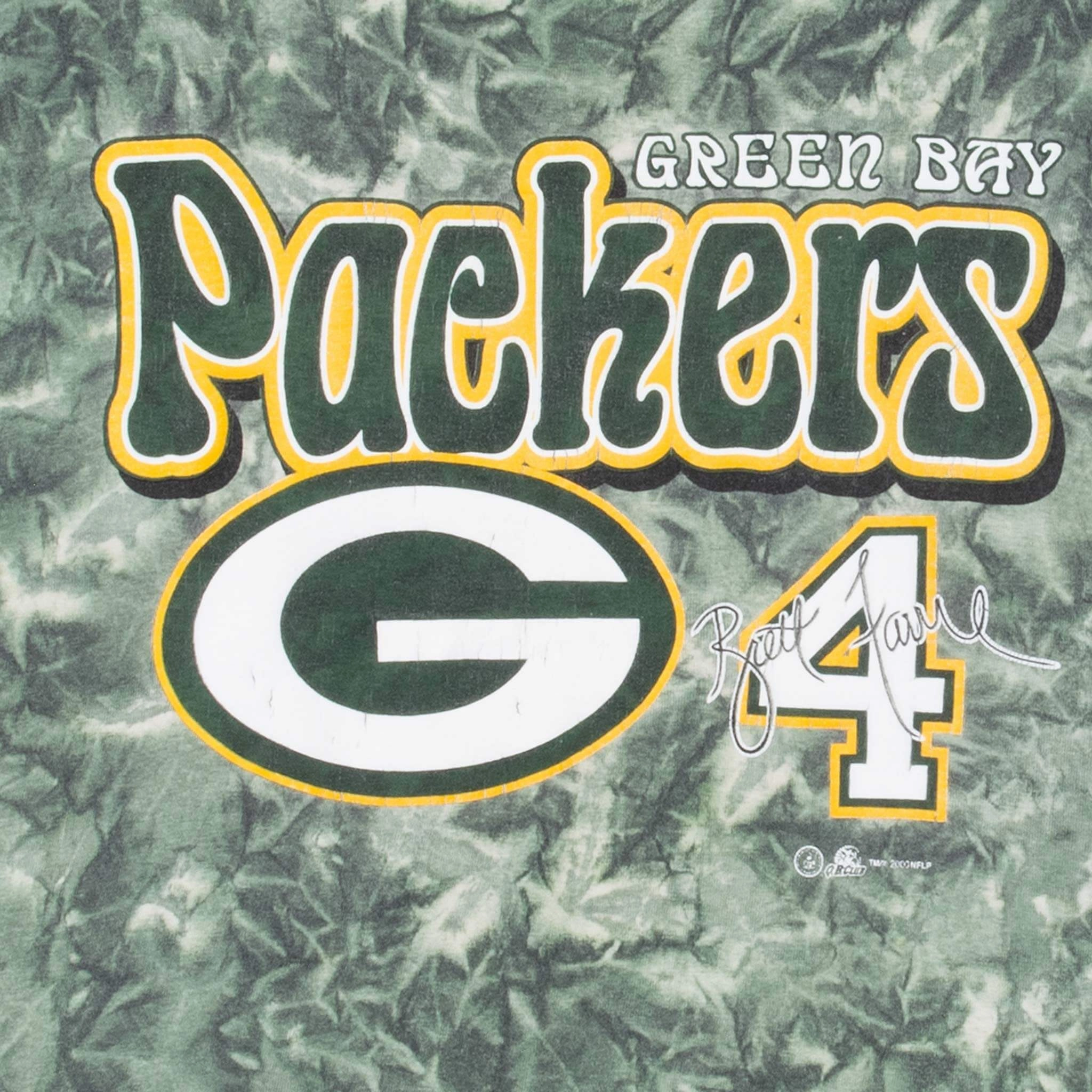 VINTAGE NFL GREEN BAY PACKERS 2000 TIE DYE TEE SHIRT LARGE