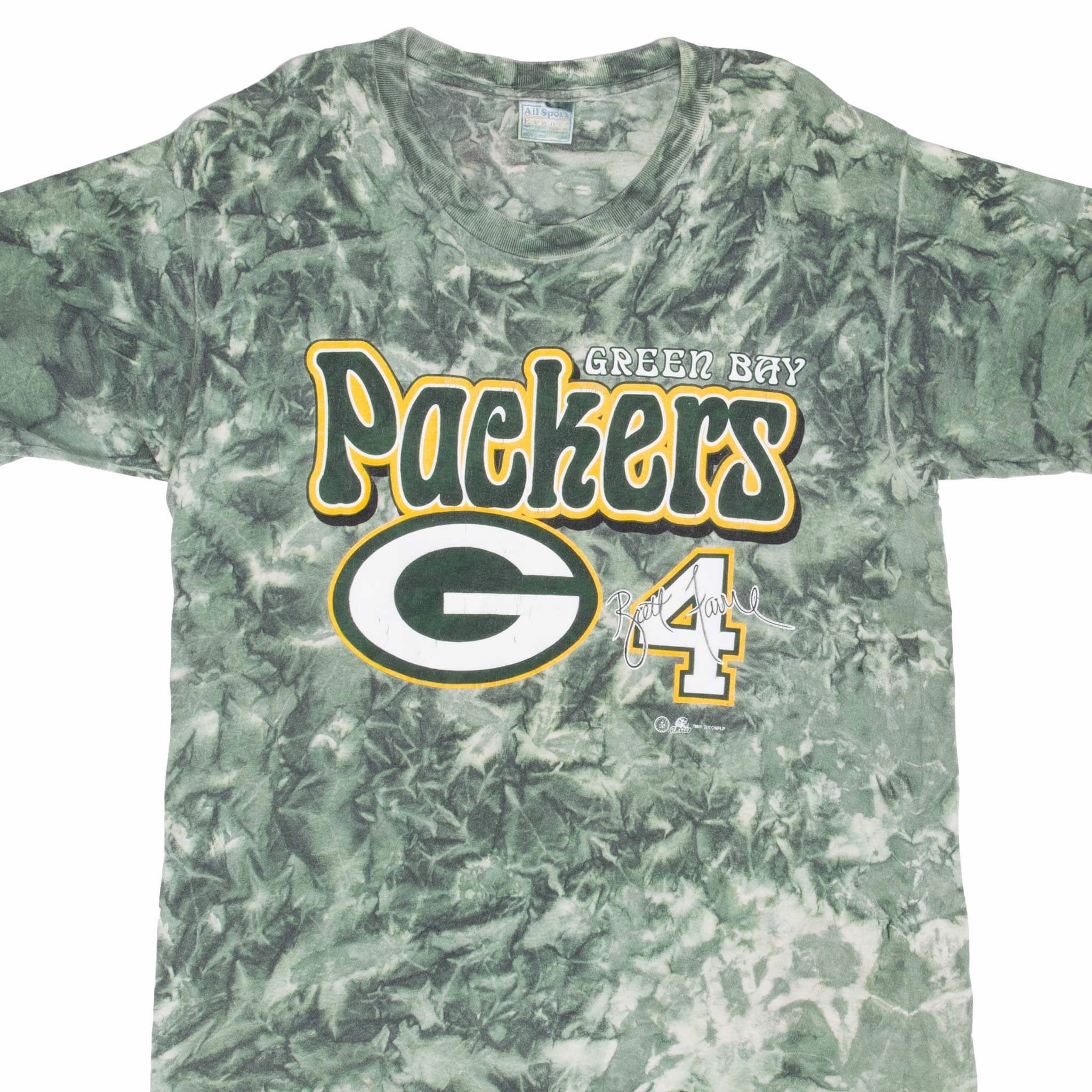 VINTAGE NFL GREEN BAY PACKERS 2000 TIE DYE TEE SHIRT LARGE