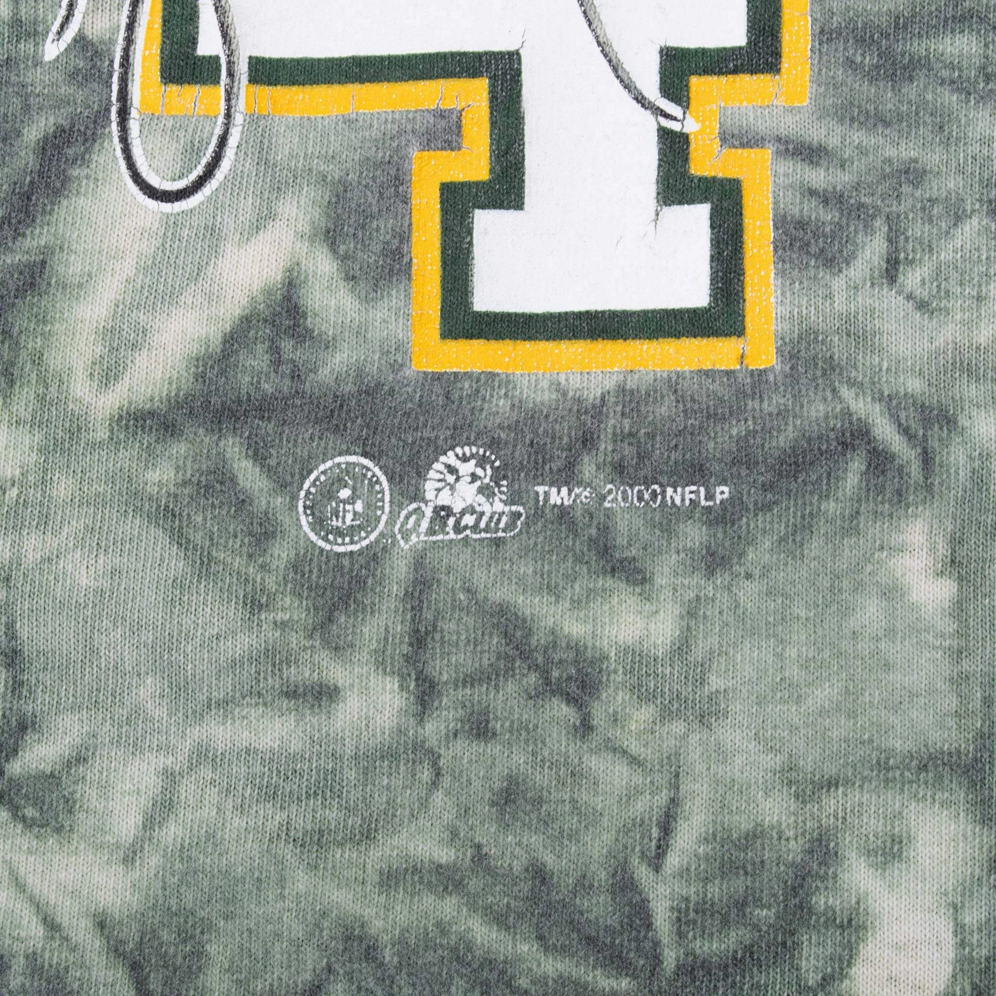 VINTAGE NFL GREEN BAY PACKERS 2000 TIE DYE TEE SHIRT LARGE