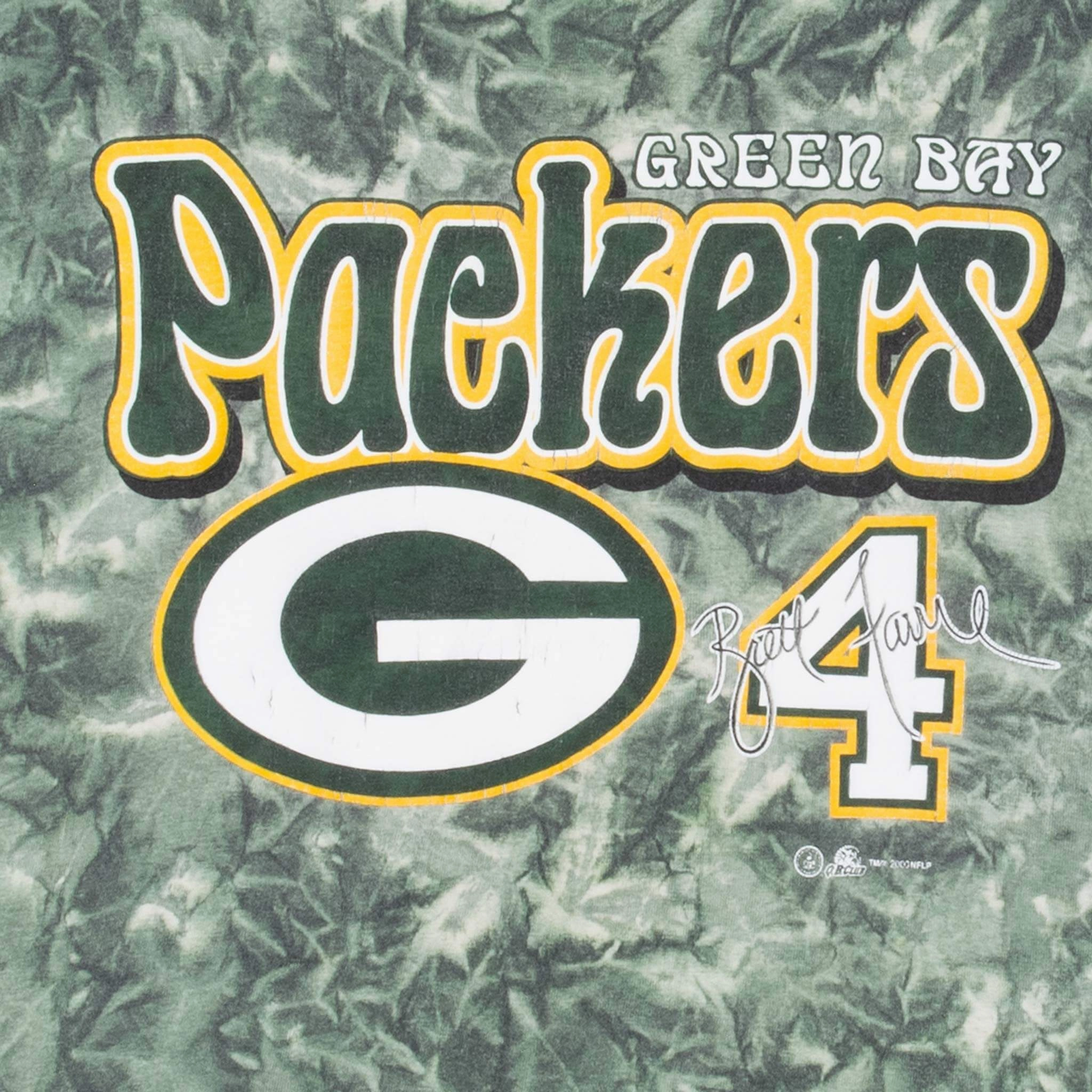 VINTAGE NFL GREEN BAY PACKERS 2000 TIE DYE TEE SHIRT LARGE