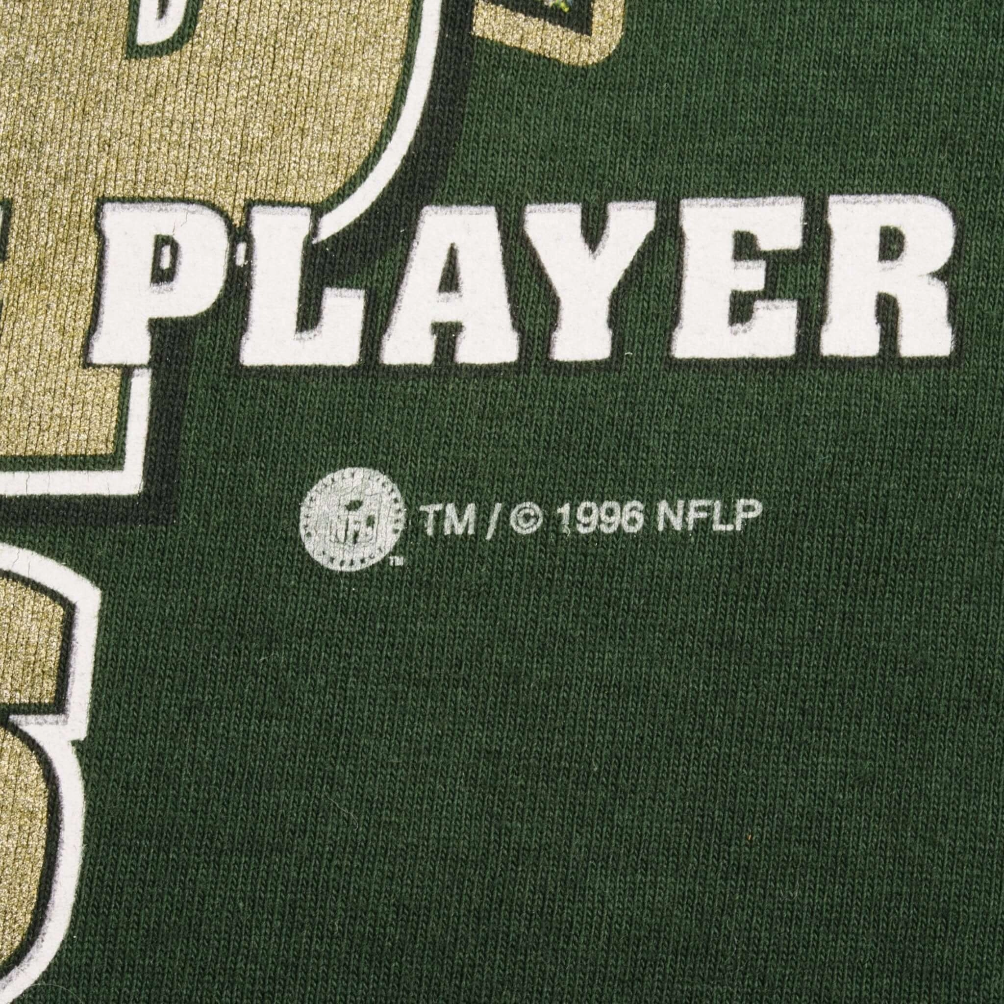 VINTAGE NFL GREEN BAY PACKERS BRETT FAVRE MPV 1996 TEE SHIRT SIZE XL
