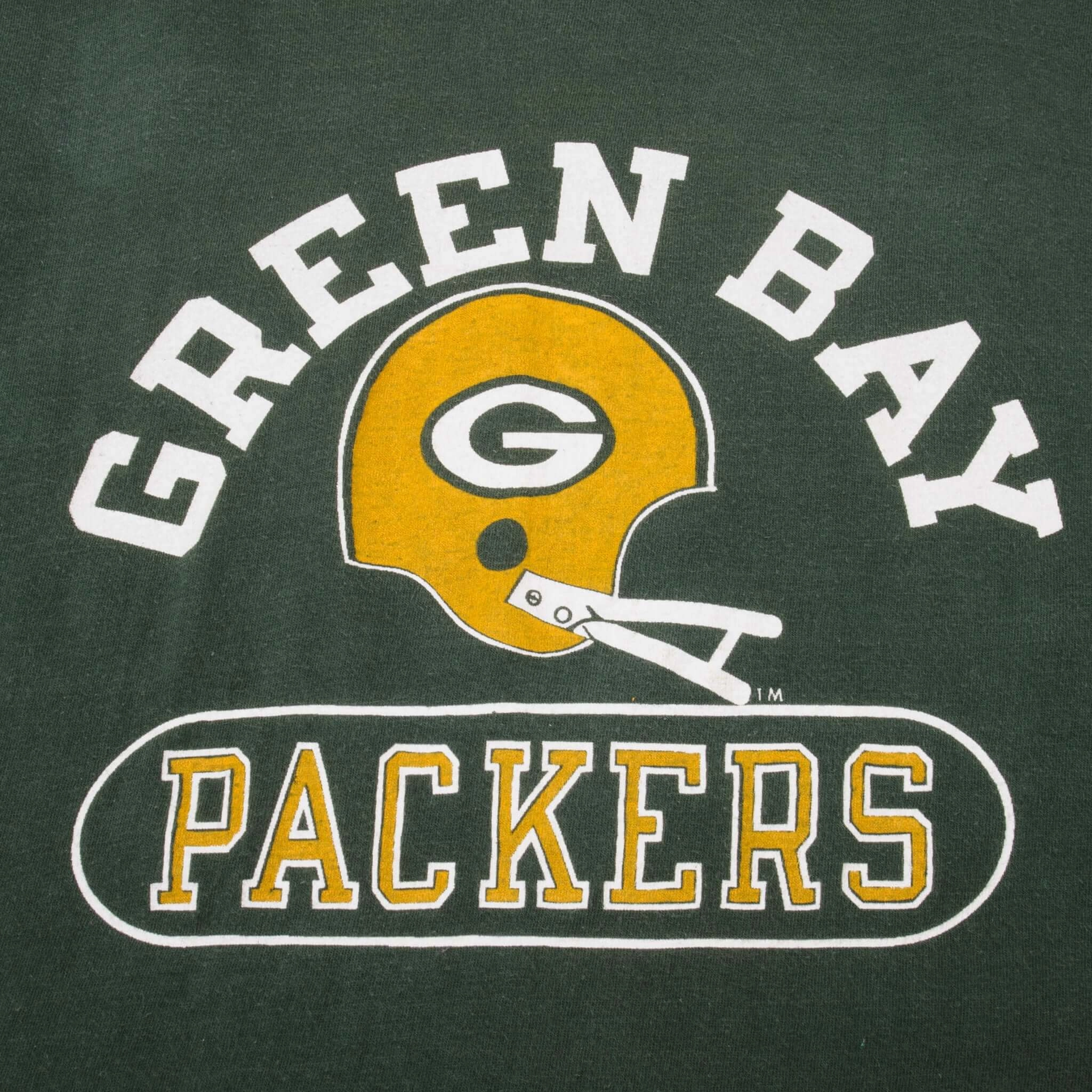 VINTAGE NFL GREEN BAY PACKERS CHAMPION TEE SHIRT 1970S MEDIUM MADE USA