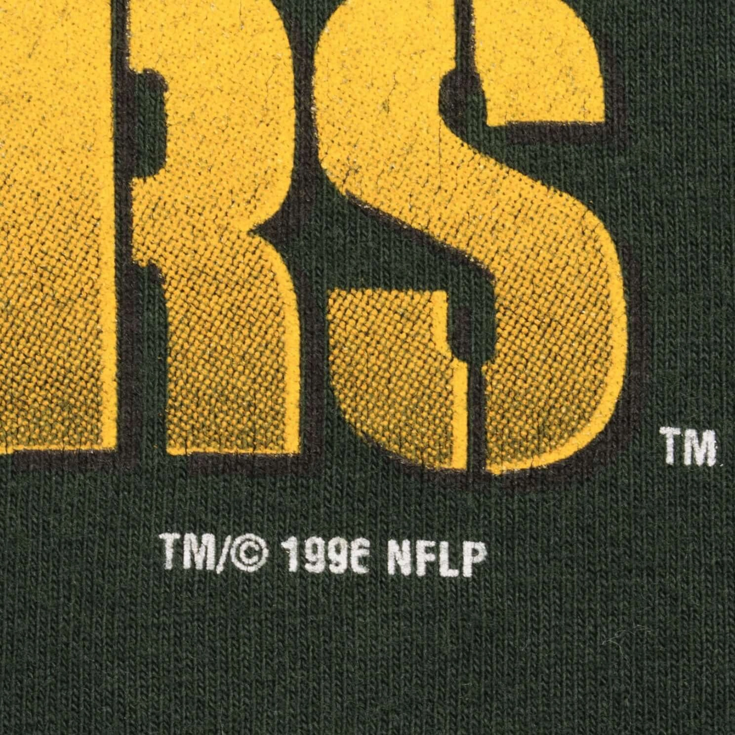 VINTAGE NFL GREEN BAY PACKERS DIVISION CHAMPIONS 1996 TEE SHIRT XL MADE IN USA