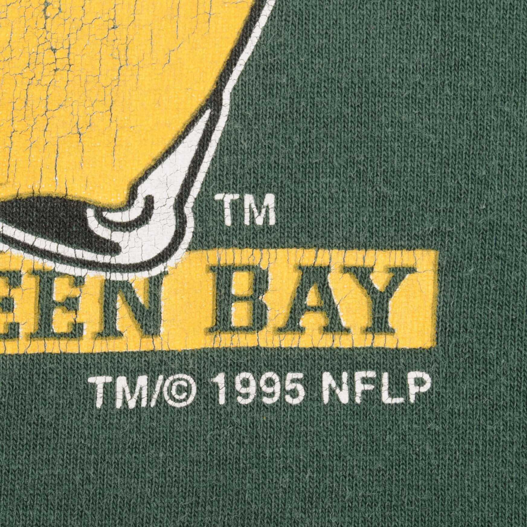 VINTAGE NFL GREEN BAY PACKERS NFC CHAMPIONS 1995 TEE SHIRT XL MADE IN USA