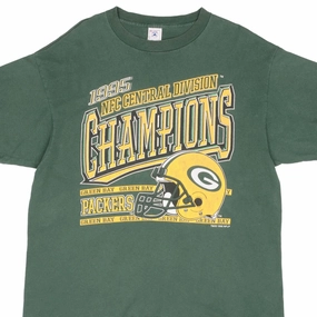 VINTAGE NFL GREEN BAY PACKERS NFC CHAMPIONS 1995 TEE SHIRT XL MADE IN USA