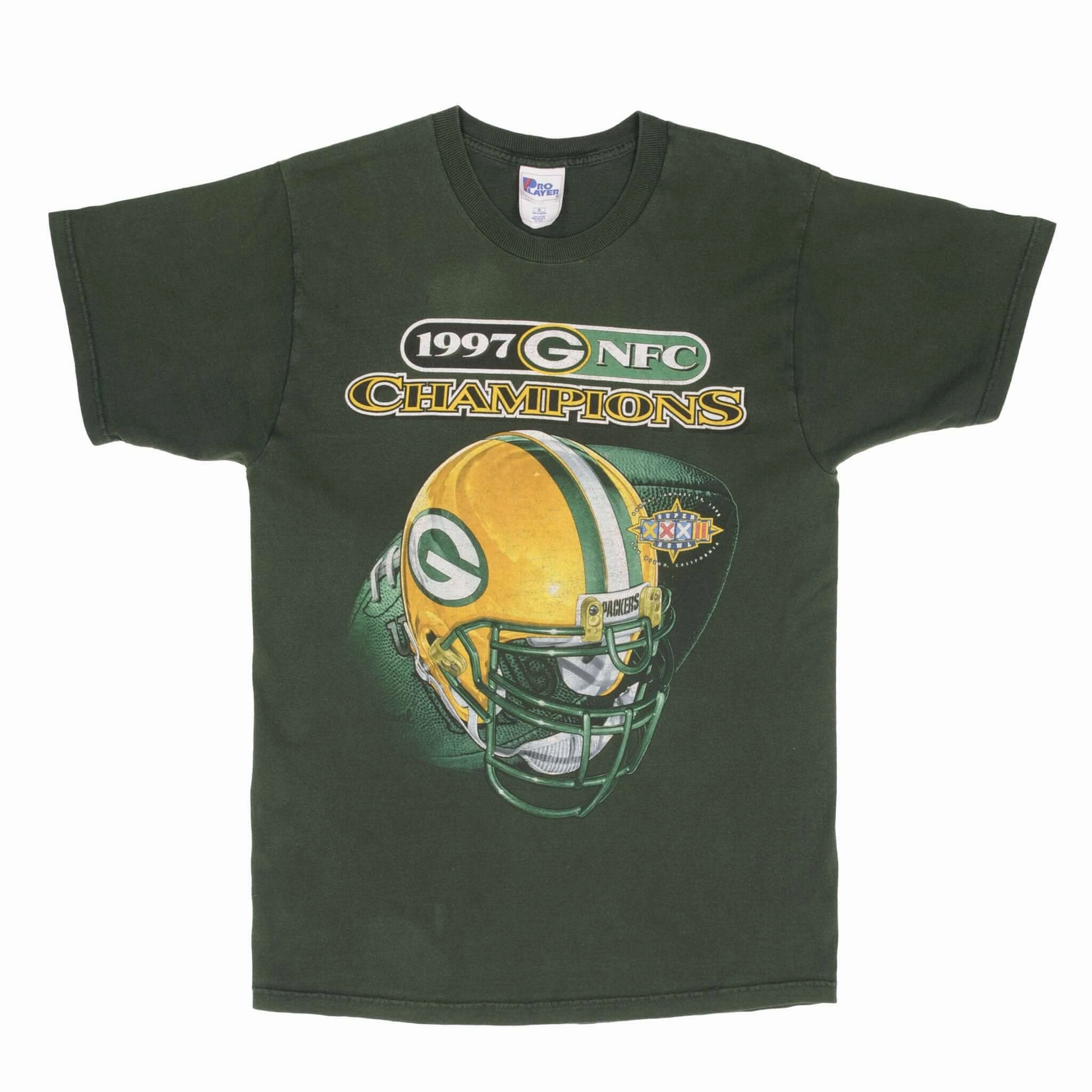 VINTAGE NFL GREEN BAY PACKERS NFC CHAMPIONS 1997 TEE SHIRT SIZE MEDIUM MADE USA