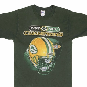 VINTAGE NFL GREEN BAY PACKERS NFC CHAMPIONS 1997 TEE SHIRT SIZE MEDIUM MADE USA