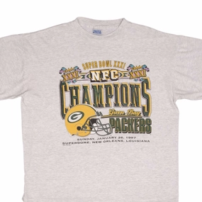 VINTAGE NFL GREEN BAY PACKERS NFC CHAMPIONS 1997 TEE SHIRT SIZE XL