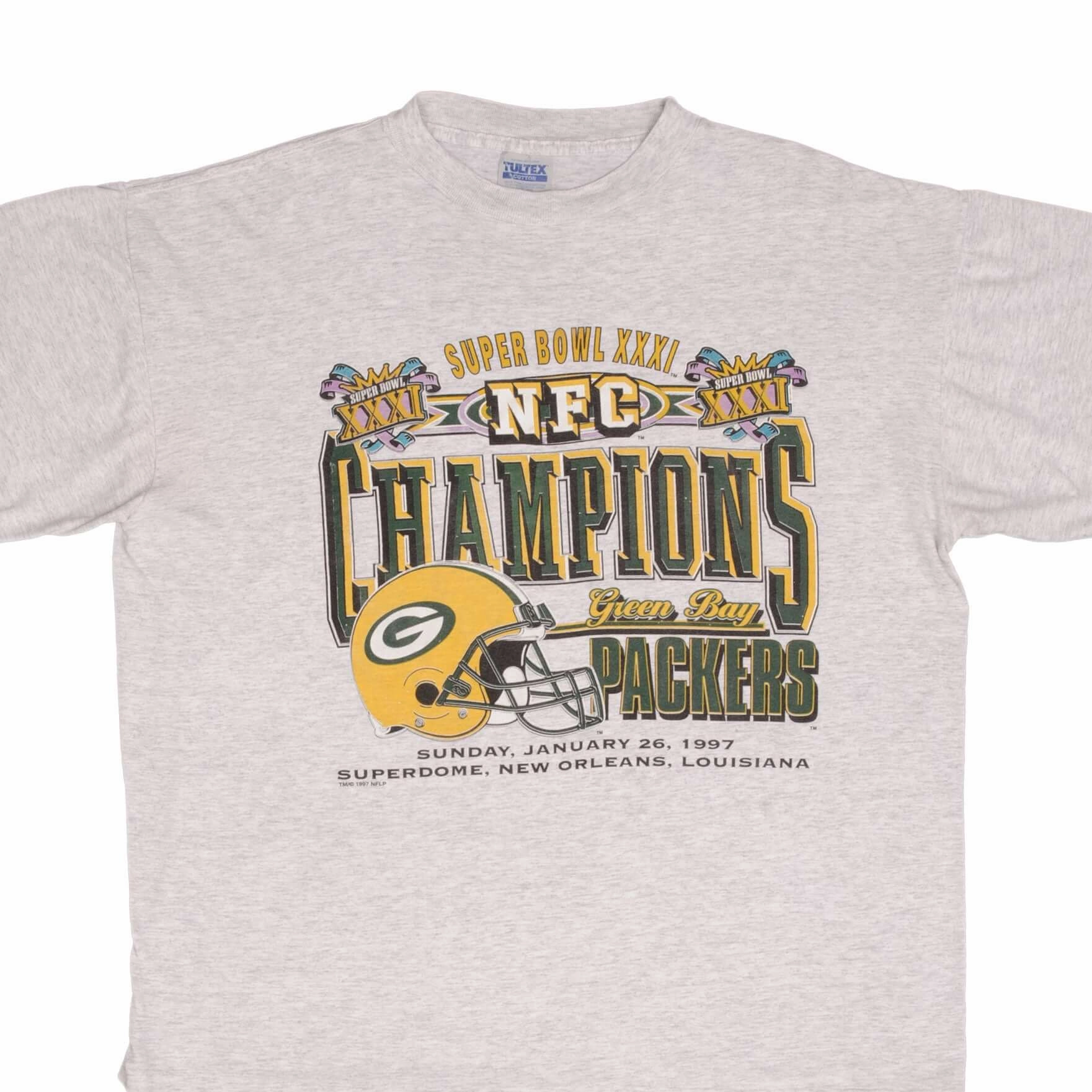 VINTAGE NFL GREEN BAY PACKERS NFC CHAMPIONS 1997 TEE SHIRT SIZE XL