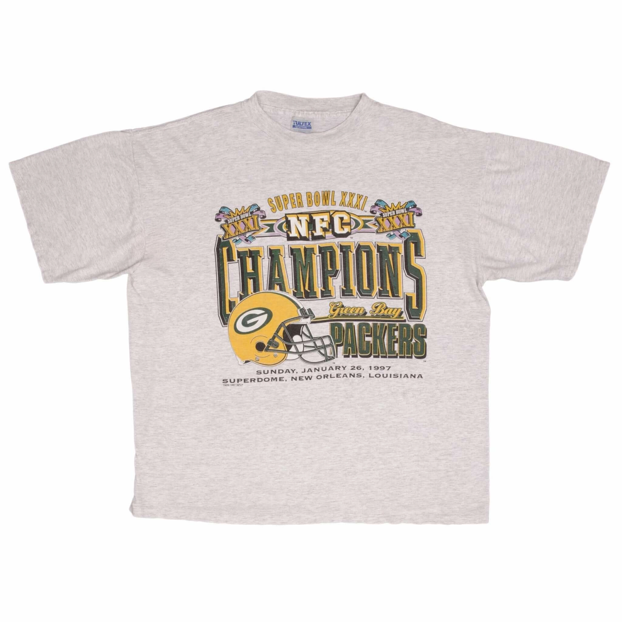 VINTAGE NFL GREEN BAY PACKERS NFC CHAMPIONS 1997 TEE SHIRT SIZE XL