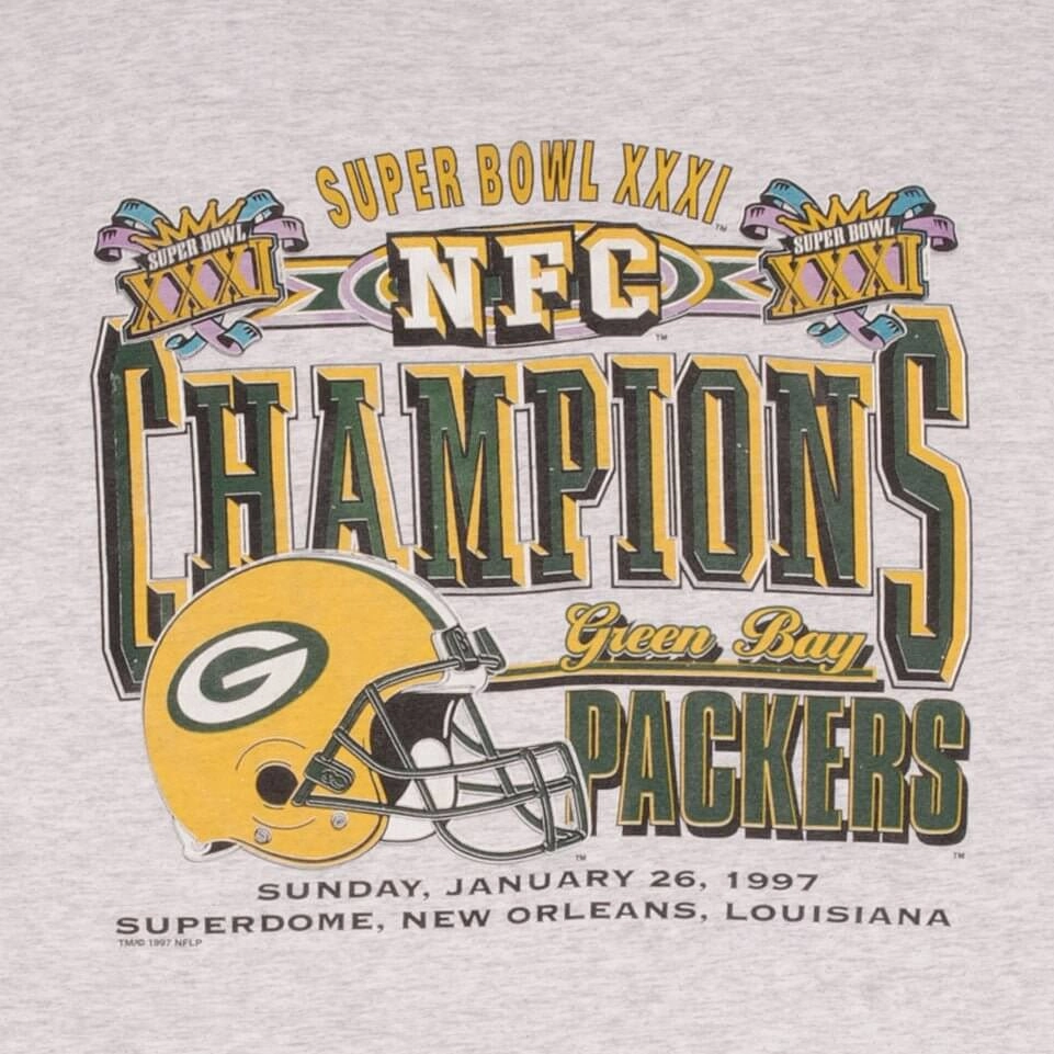 VINTAGE NFL GREEN BAY PACKERS NFC CHAMPIONS 1997 TEE SHIRT SIZE XL