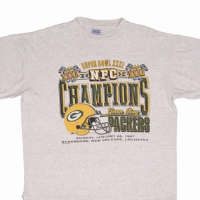 VINTAGE NFL GREEN BAY PACKERS NFC CHAMPIONS 1997 TEE SHIRT SIZE XL