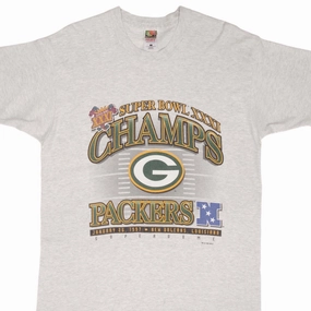 VINTAGE NFL GREEN BAY PACKERS SUPER BOWL CHAMPIONS 1997 TEE SHIRT LARGE MADE USA