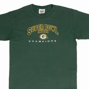 VINTAGE NFL GREEN BAY PACKERS SUPER BOWL CHAMPIONS 1997 TEE SHIRT LARGE MADE USA