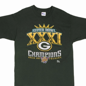 VINTAGE NFL GREEN BAY PACKERS SUPER BOWL CHAMPIONS 1997 TEE SHIRT LARGE MADE USA