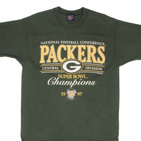 VINTAGE NFL GREEN BAY PACKERS SUPER BOWL CHAMPIONS 1997 TEE SHIRT LARGE MADE USA