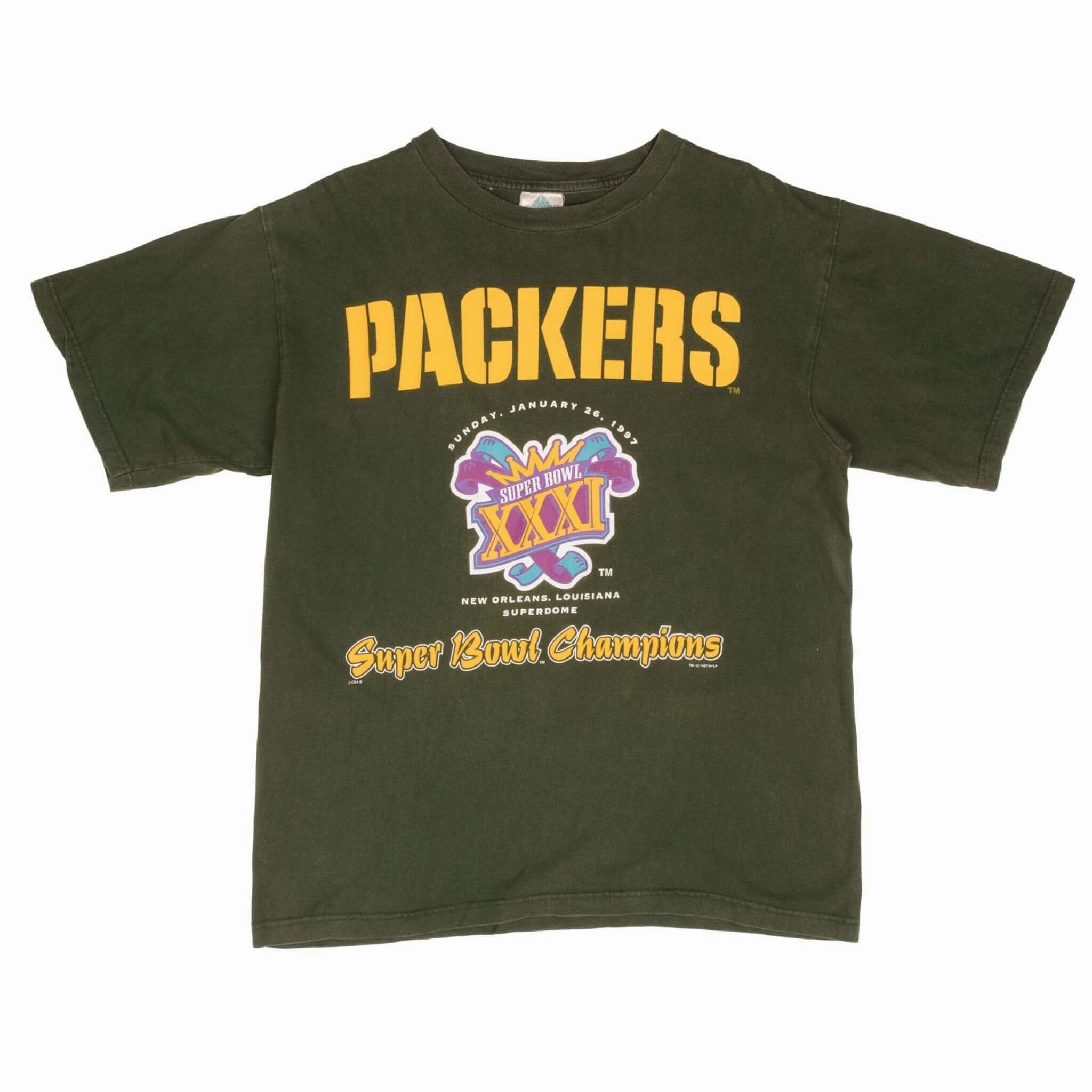 VINTAGE NFL GREEN BAY PACKERS SUPER BOWL CHAMPIONS 1997 TEE SHIRT SIZE LARGE