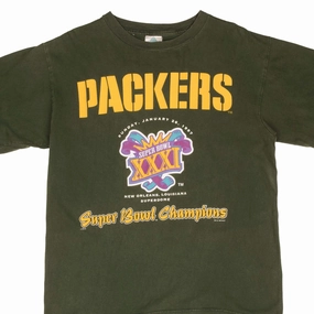 VINTAGE NFL GREEN BAY PACKERS SUPER BOWL CHAMPIONS 1997 TEE SHIRT SIZE LARGE