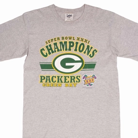 VINTAGE NFL GREEN BAY PACKERS SUPER BOWL CHAMPIONS XXXI 1997 TEE SHIRT SZE LARGE