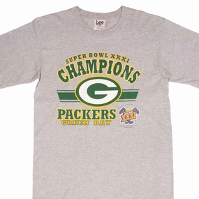 VINTAGE NFL GREEN BAY PACKERS SUPER BOWL CHAMPIONS XXXI 1997 TEE SHIRT SZE LARGE