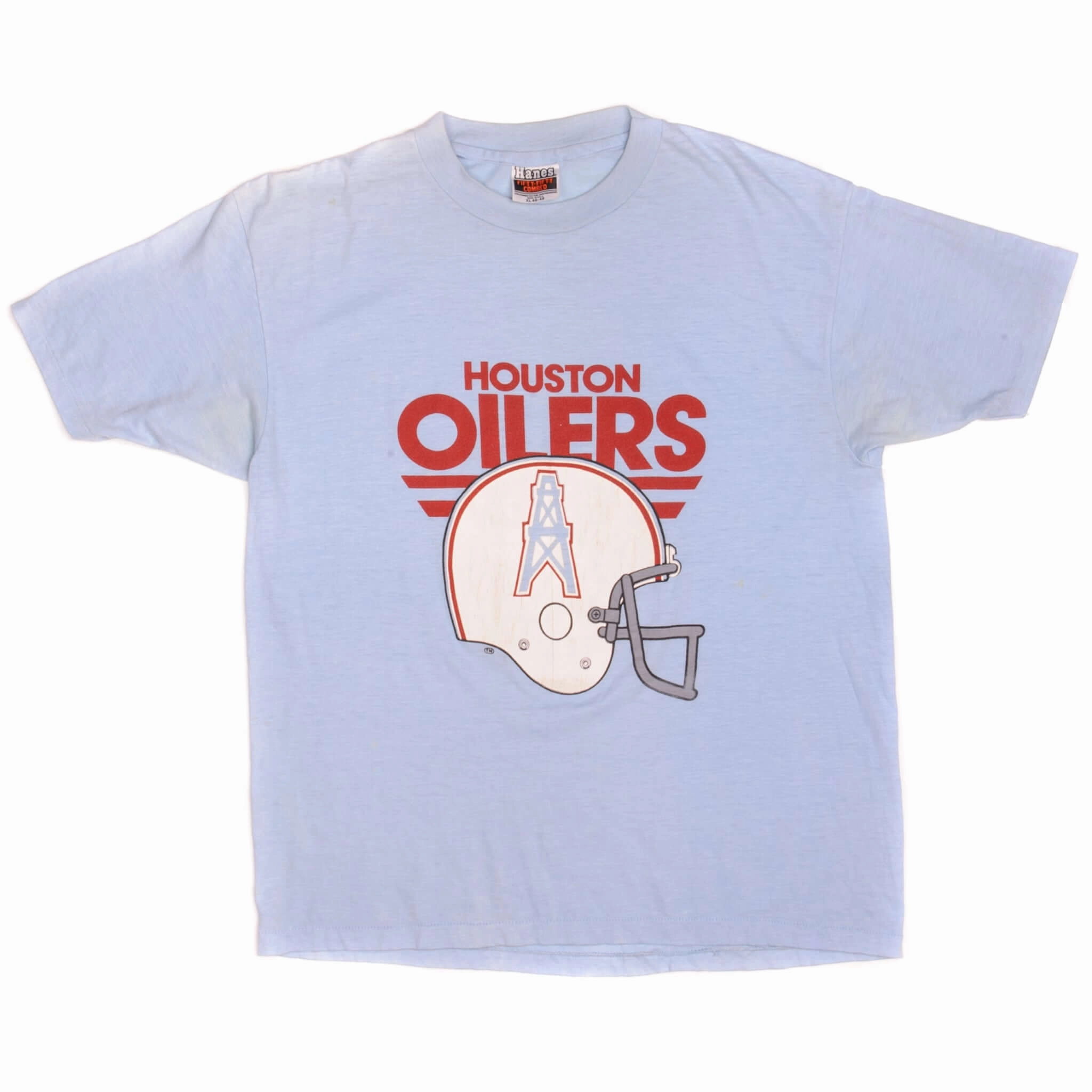 VINTAGE NFL HOUSTON OILERS TEE SHIRT 1970s SIZE MEDIUM MADE IN USA