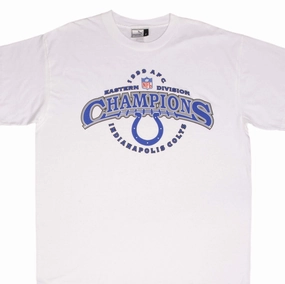 VINTAGE NFL INDIANAPOLIS COTS AFC CHAMPIONS 1999 PUMA TEE SHIRT SIZE LARGE