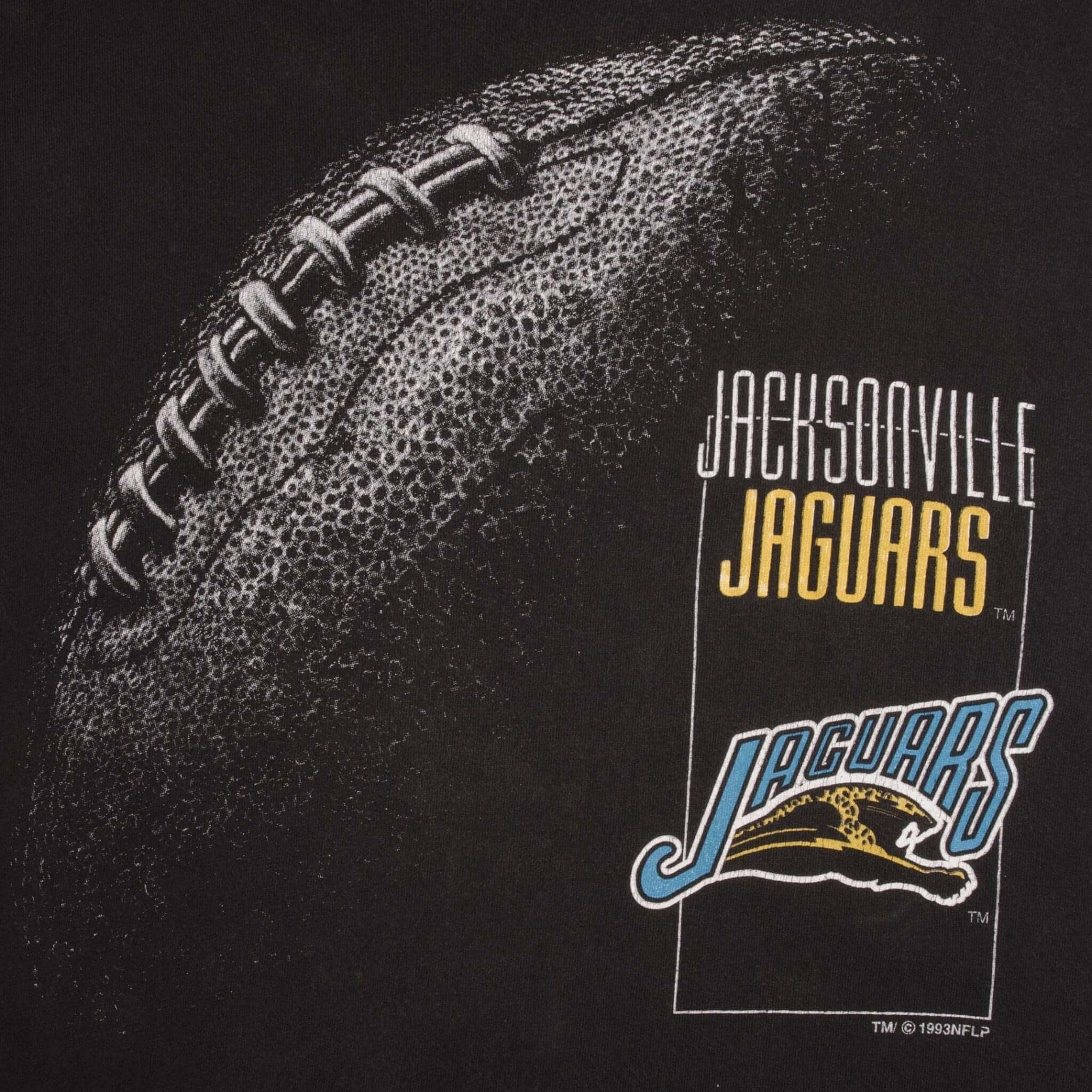 VINTAGE NFL JACKSONVILLE JAGUARS BANNED LOGO TEE SHIRT 1993 MEDIUM MADE IN USA