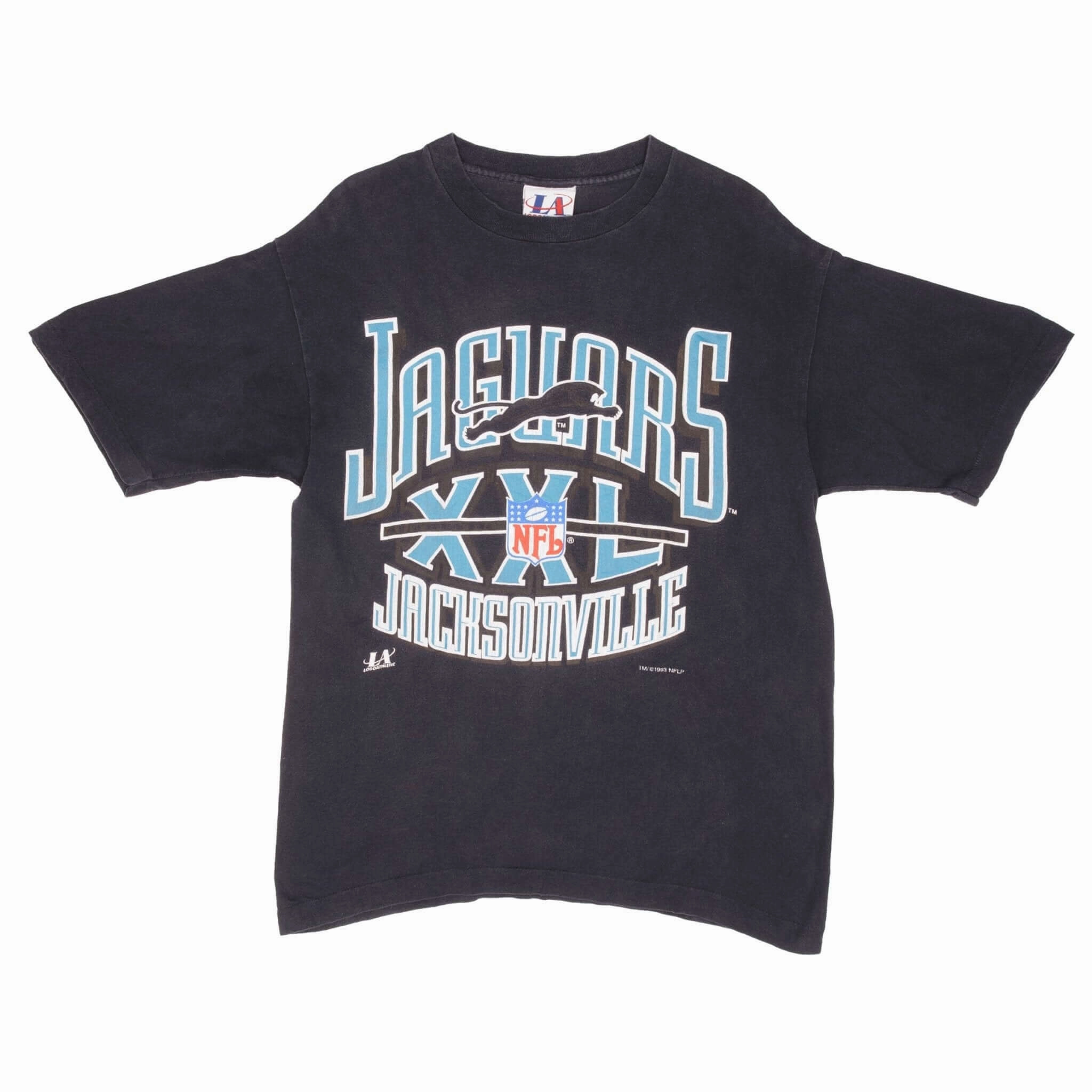 VINTAGE NFL JACKSONVILLE JAGUARS BANNED LOGO TEE SHIRT 1993 MEDIUM MADE IN USA