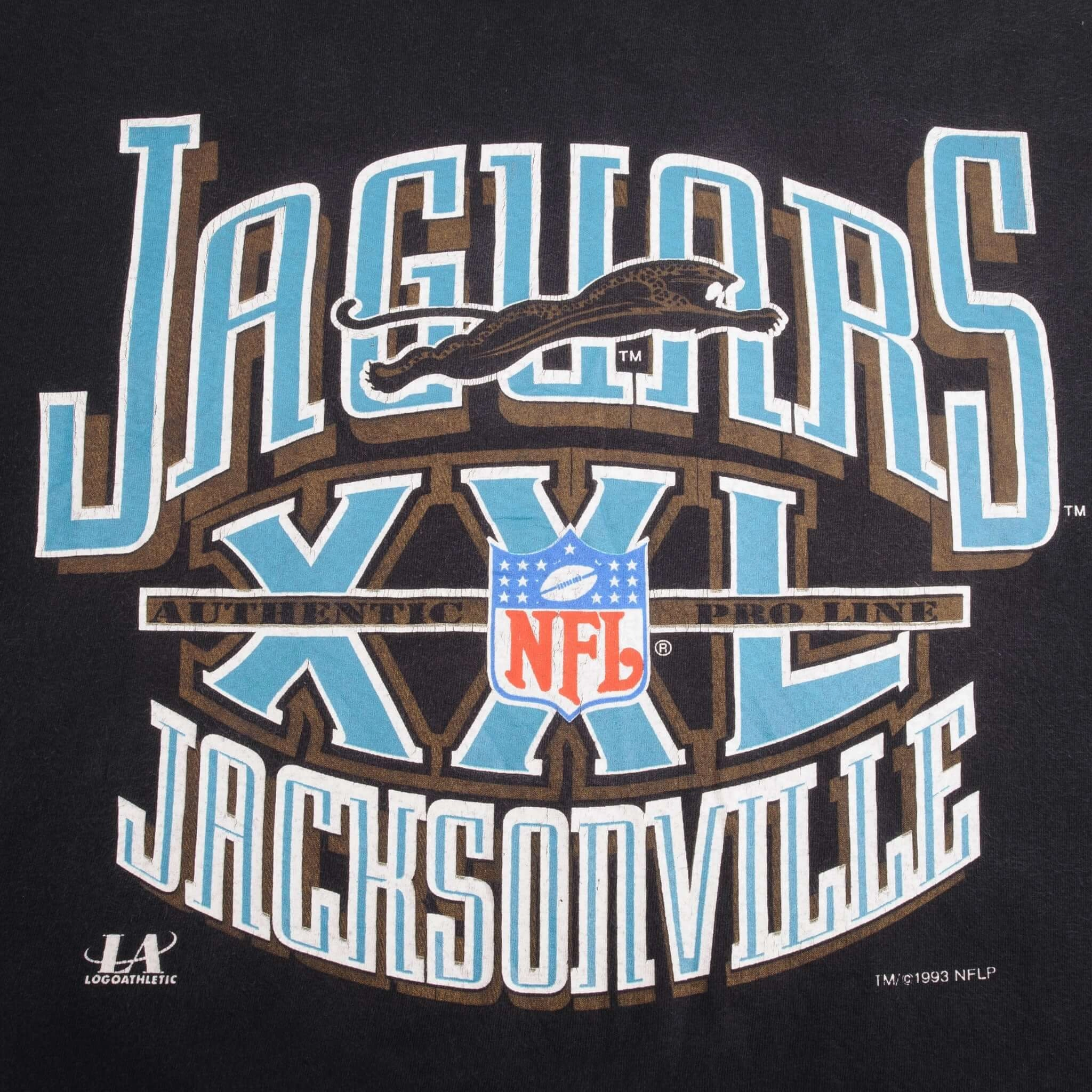 VINTAGE NFL JACKSONVILLE JAGUARS BANNED LOGO TEE SHIRT 1993 XL MADE IN USA