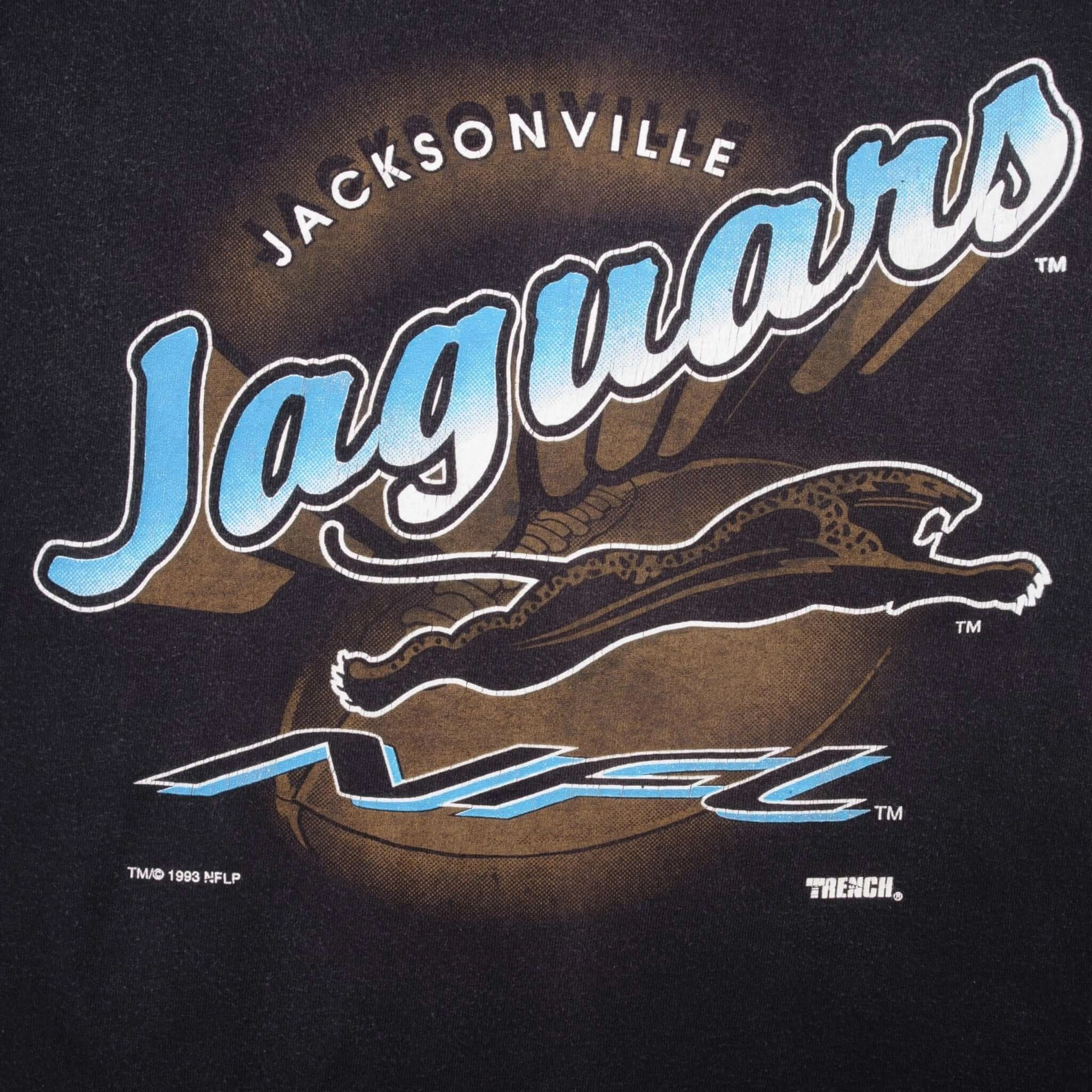 VINTAGE NFL JACKSONVILLE JAGUARS BANNED LOGO TEE SHIRT 1993 XL MADE IN USA