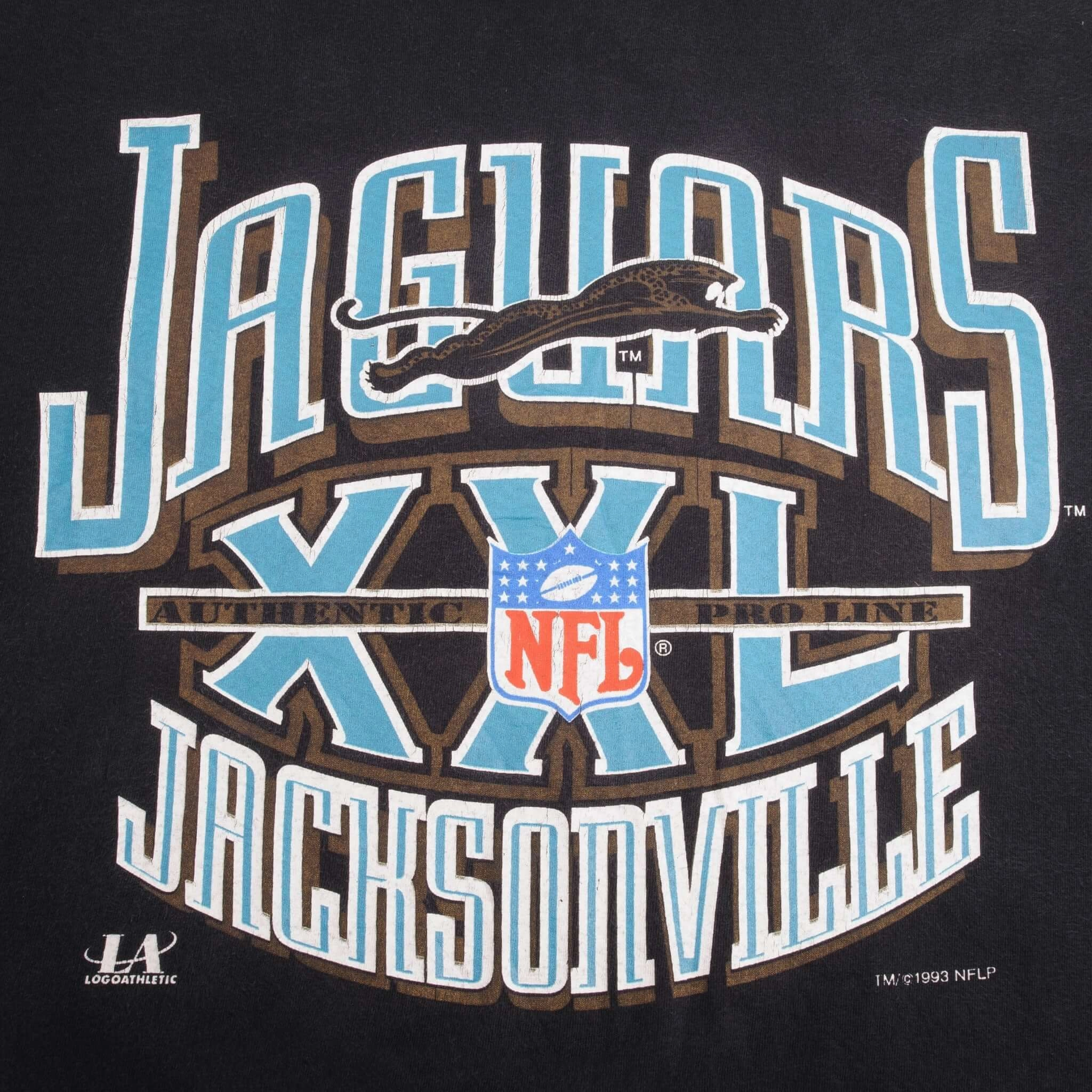 VINTAGE NFL JACKSONVILLE JAGUARS BANNED LOGO TEE SHIRT 1993 XL MADE IN USA