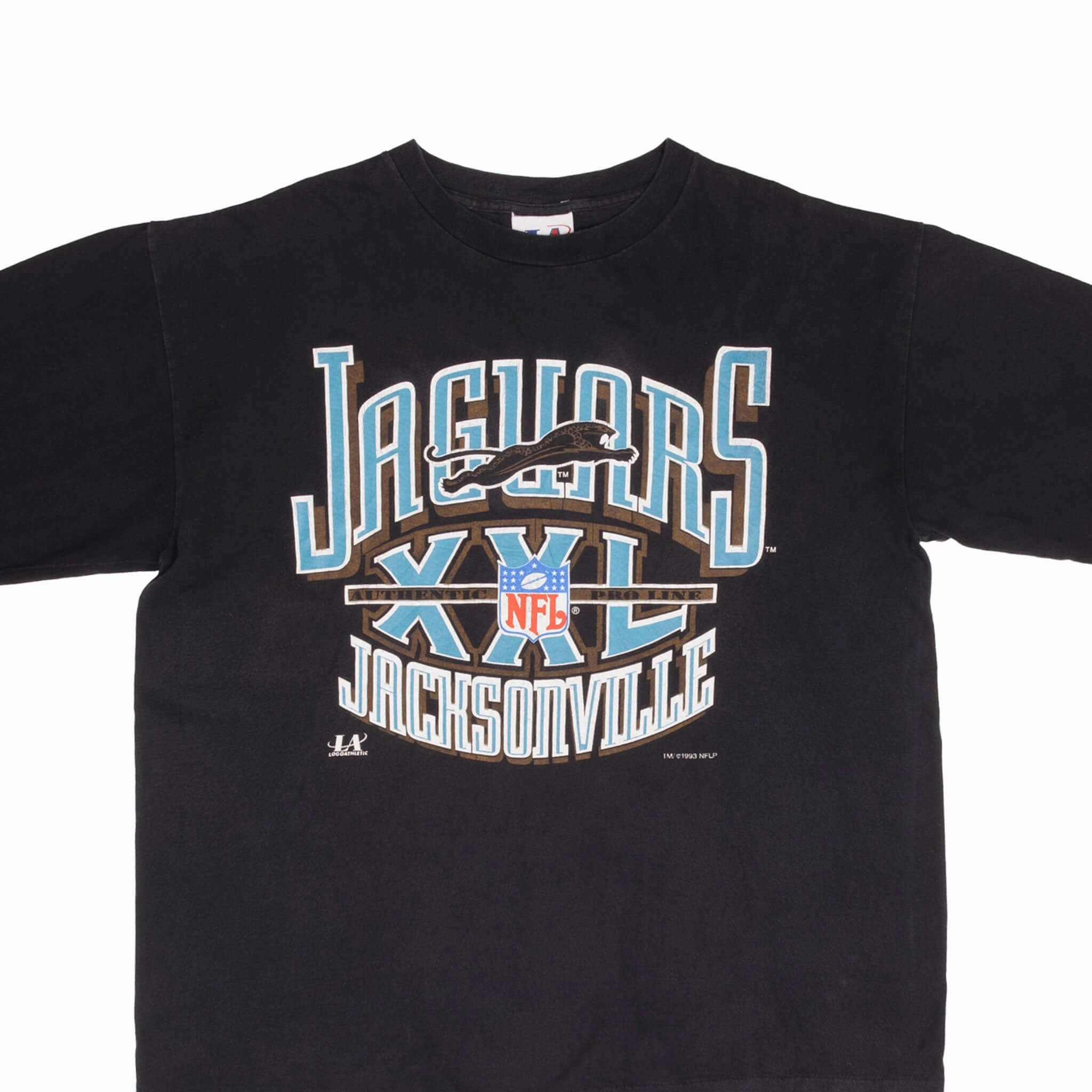 VINTAGE NFL JACKSONVILLE JAGUARS BANNED LOGO TEE SHIRT 1993 XL MADE IN USA